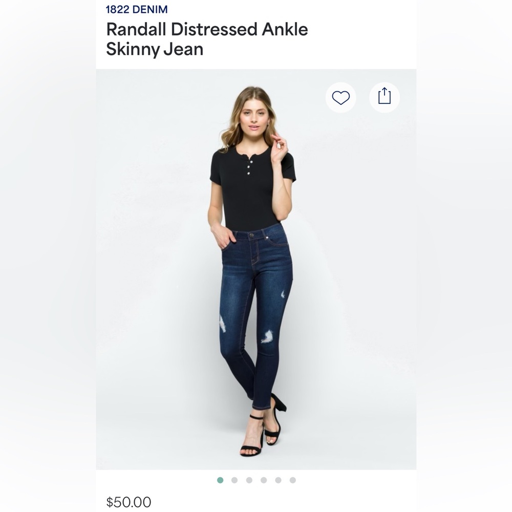 NWT! 1822 Denim Randall Distressed Ankle Skinny Jean - Stitch Fix